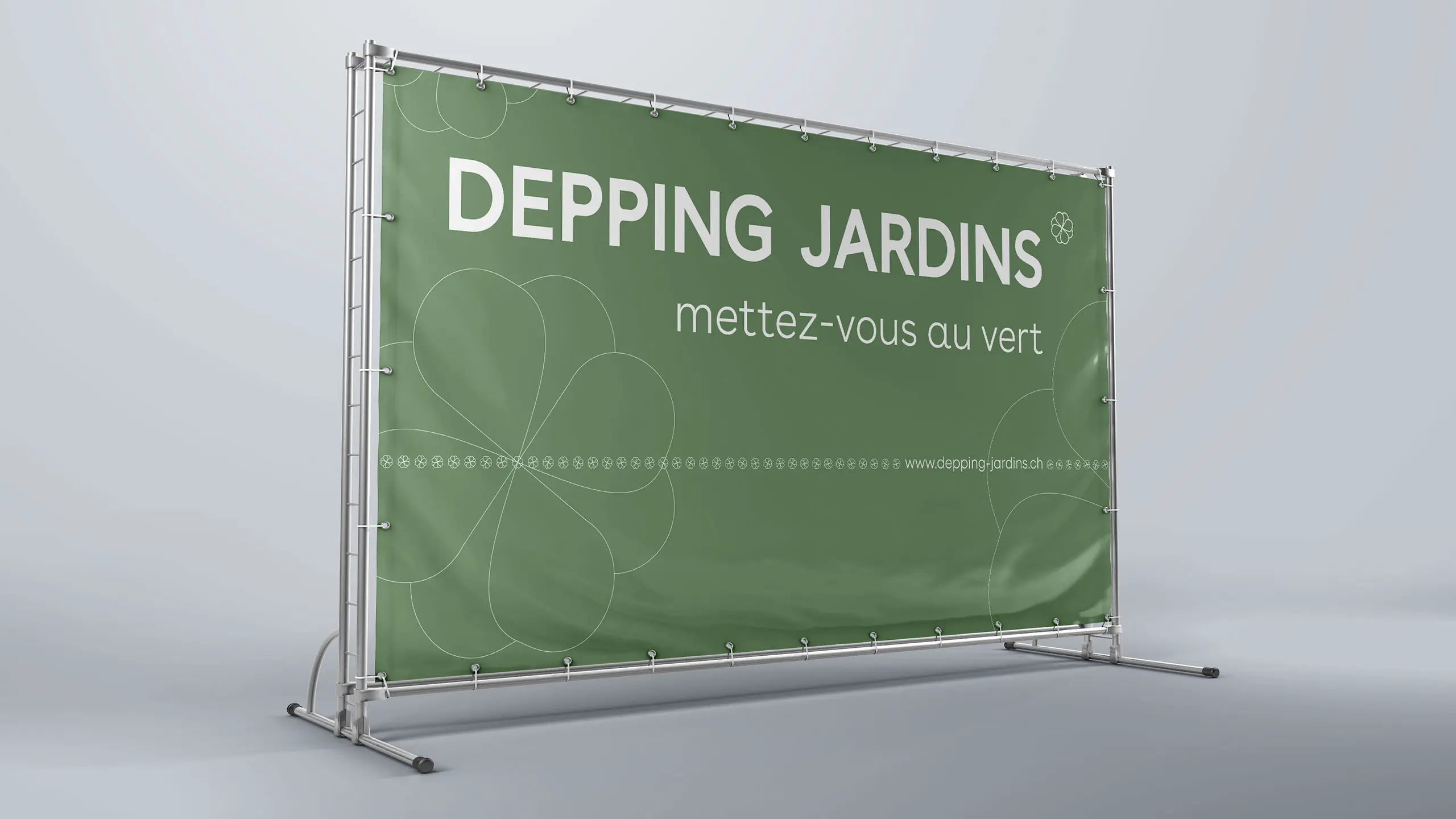 Bannière Depping Jardins « mettez-vous au vert » et site web