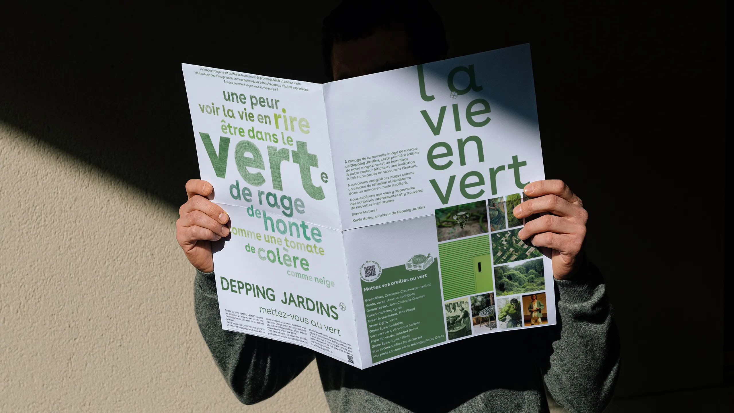 La Vie en Vert, verso — les expressions du vert revisitées.