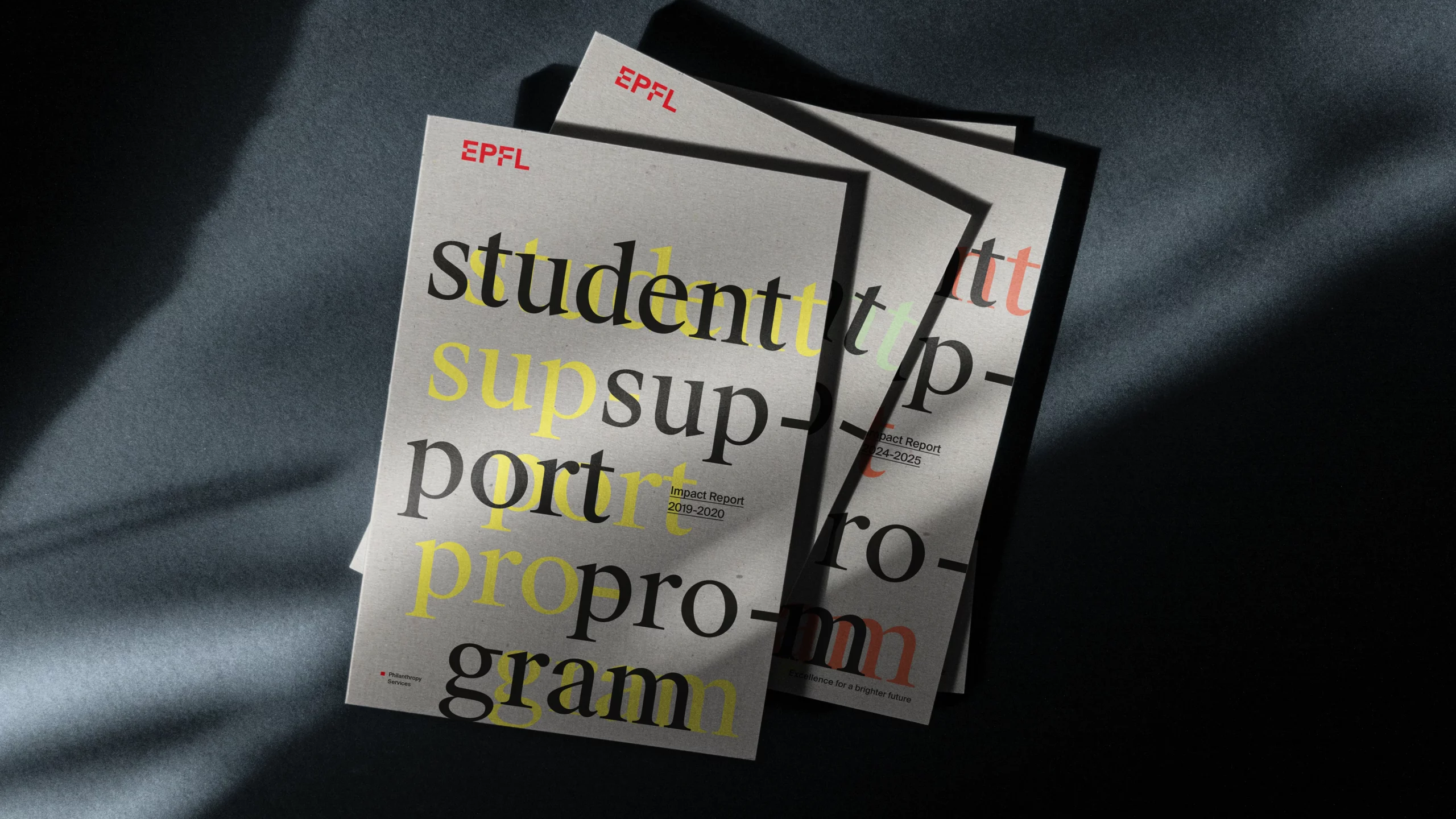 quatre éditions de l'Impact Report du EPFL Student Support Program